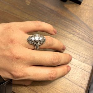 Silver and marcasite size 7.5 ring